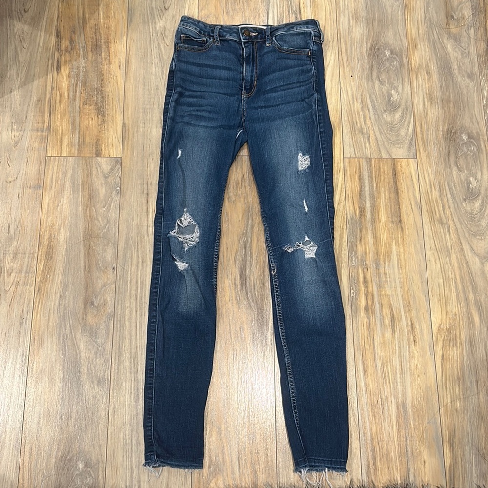 hollister dark denim skinny jeans size 3R